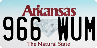 AR license plate 966WUM