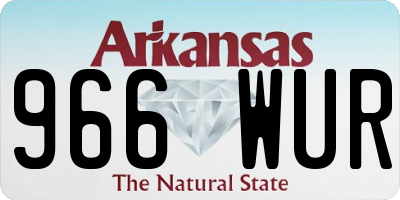 AR license plate 966WUR