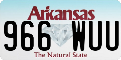 AR license plate 966WUU