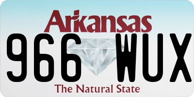 AR license plate 966WUX