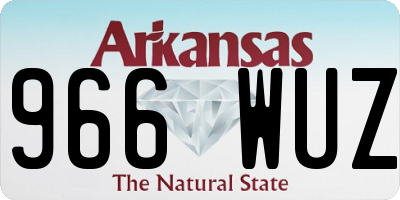 AR license plate 966WUZ
