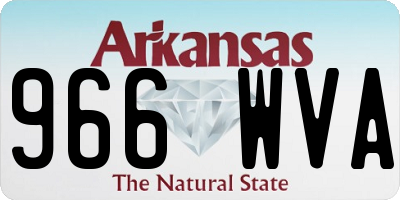 AR license plate 966WVA