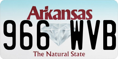 AR license plate 966WVB