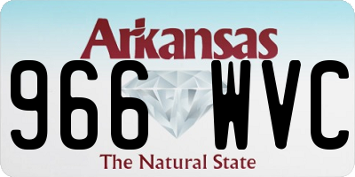 AR license plate 966WVC