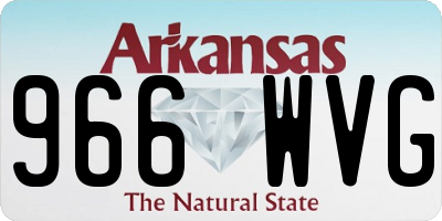 AR license plate 966WVG