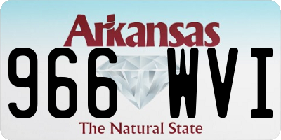 AR license plate 966WVI