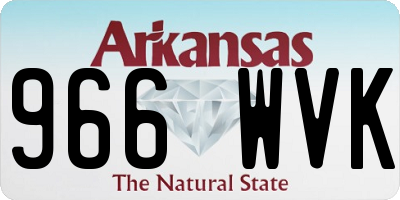 AR license plate 966WVK