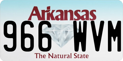 AR license plate 966WVM