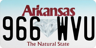 AR license plate 966WVU