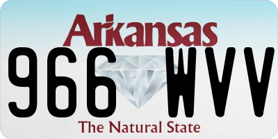 AR license plate 966WVV