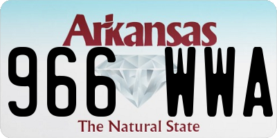 AR license plate 966WWA