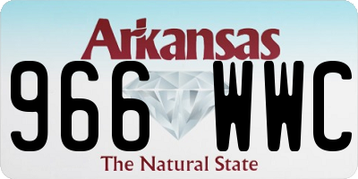 AR license plate 966WWC