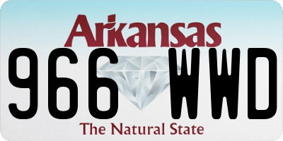 AR license plate 966WWD