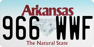 AR license plate 966WWF