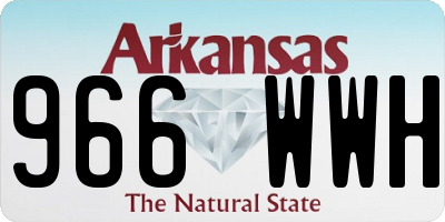 AR license plate 966WWH