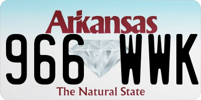 AR license plate 966WWK