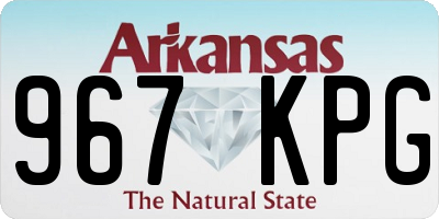 AR license plate 967KPG