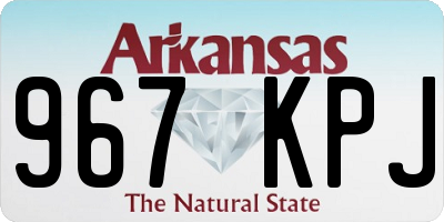 AR license plate 967KPJ