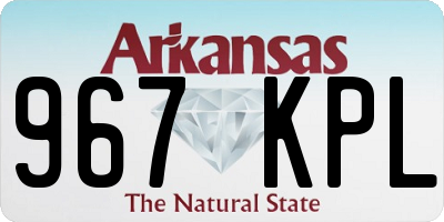 AR license plate 967KPL