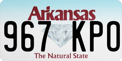 AR license plate 967KPO