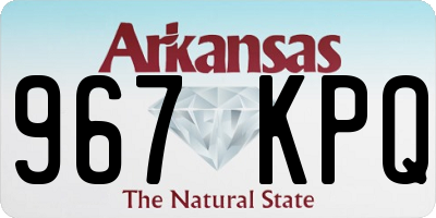 AR license plate 967KPQ