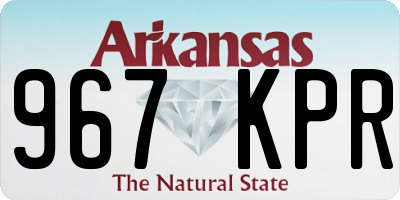 AR license plate 967KPR