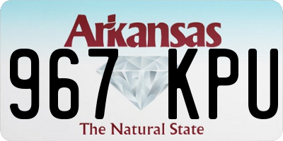 AR license plate 967KPU