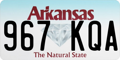 AR license plate 967KQA