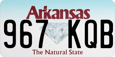 AR license plate 967KQB