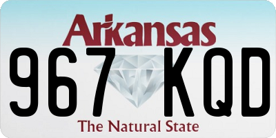 AR license plate 967KQD