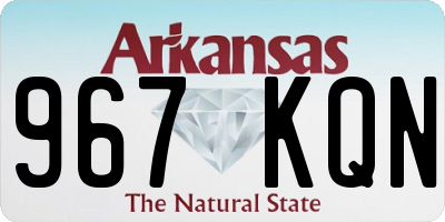 AR license plate 967KQN