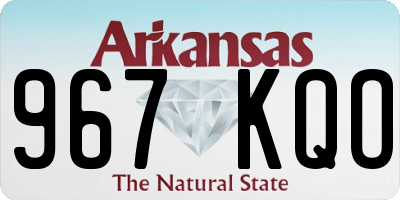 AR license plate 967KQO