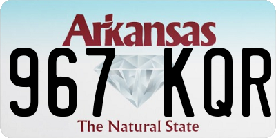 AR license plate 967KQR
