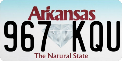 AR license plate 967KQU