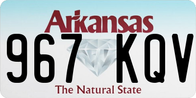 AR license plate 967KQV