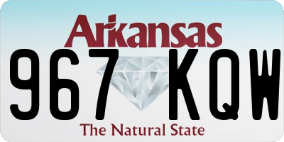 AR license plate 967KQW