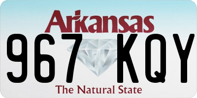 AR license plate 967KQY