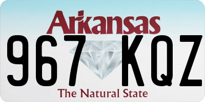 AR license plate 967KQZ