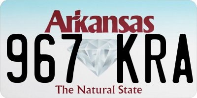 AR license plate 967KRA