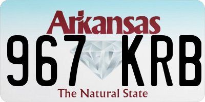 AR license plate 967KRB