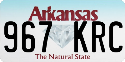 AR license plate 967KRC
