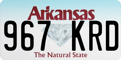 AR license plate 967KRD