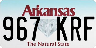 AR license plate 967KRF