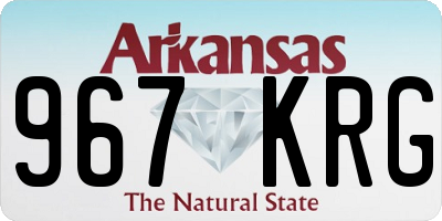 AR license plate 967KRG