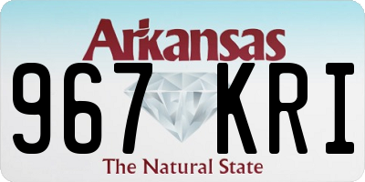 AR license plate 967KRI