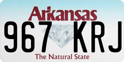 AR license plate 967KRJ