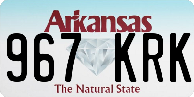 AR license plate 967KRK