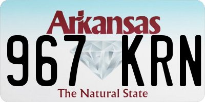 AR license plate 967KRN