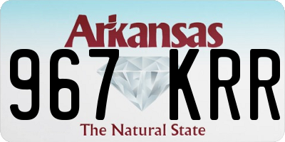AR license plate 967KRR