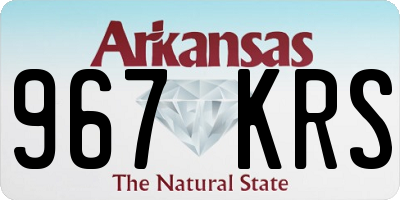 AR license plate 967KRS